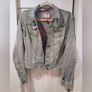 Hollister Faded Light Blue Denim Jacket .